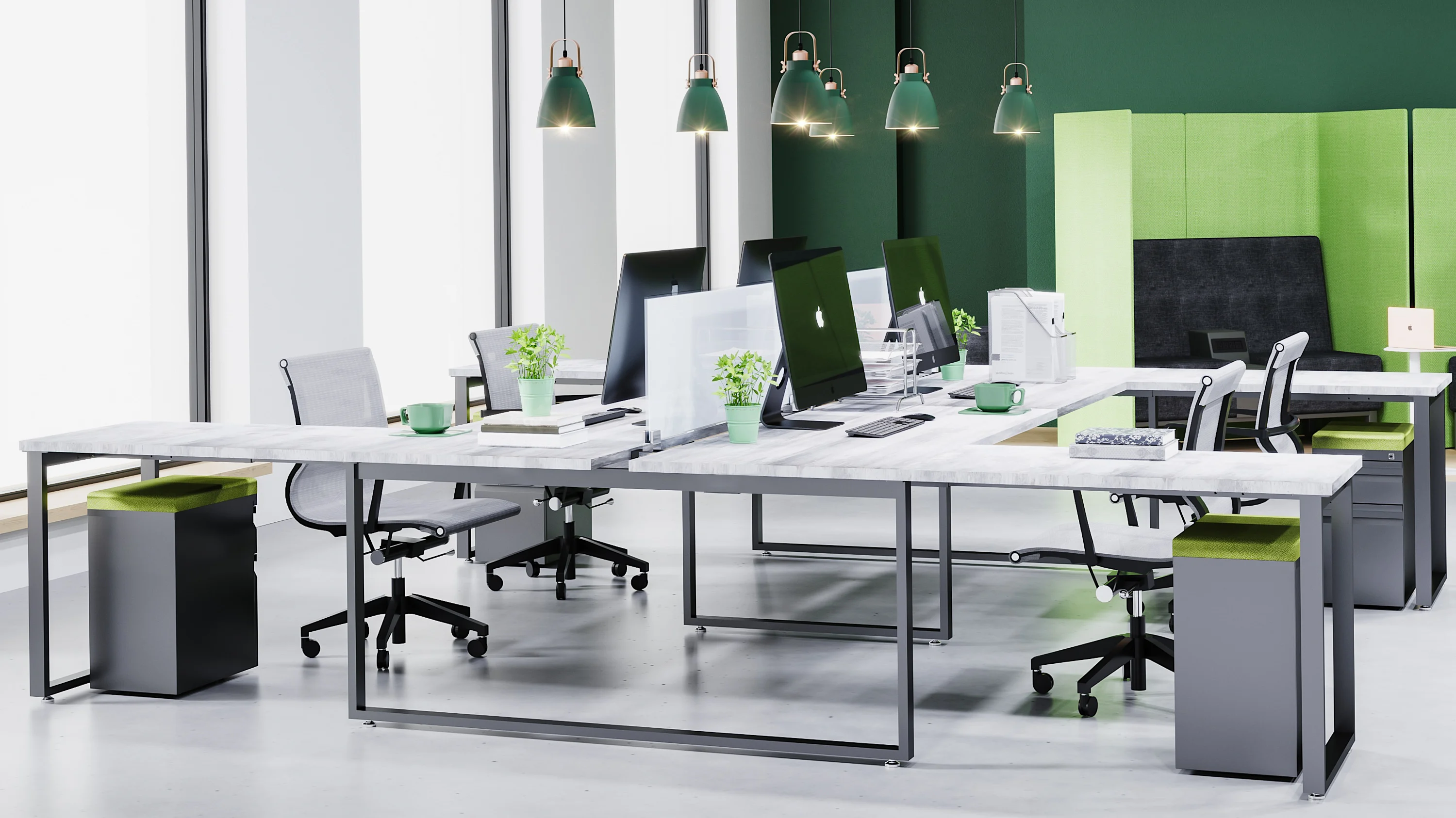 Espacios co working y sillería operativa